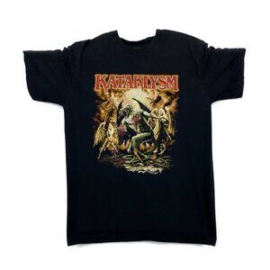 Vtg Kataklysm Band Short Sleeve Black Cotton T Shirt